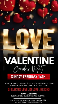 valentine's day, valentine's day party Instagram Story template