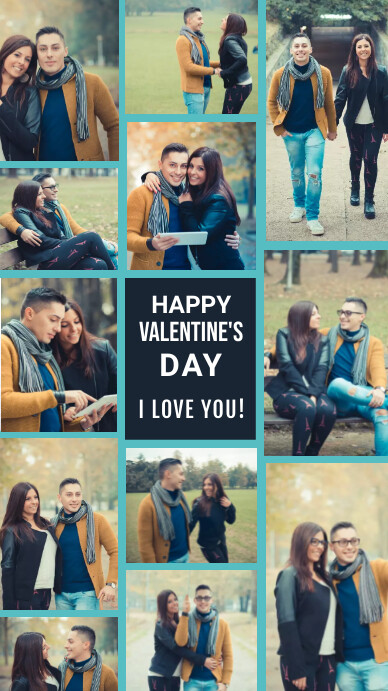 Valentine's day, vision board, collage Instagram Story template