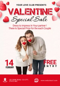 Valentine's day,valentine party,event A5 template