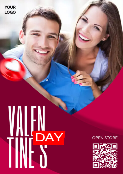 valentine's day a4 format open store template