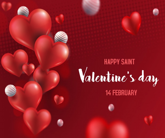 Valentine's day background Medium Rectangle template
