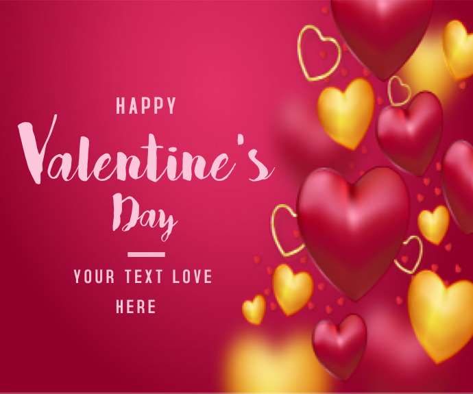 Valentine's day background Średni prostokąt template