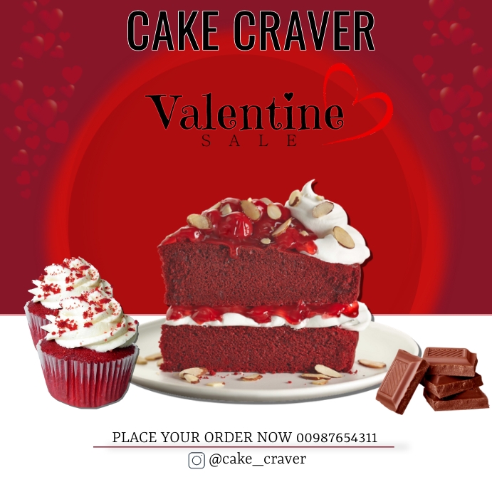 Valentine's day cake sale Template PosterMyWall