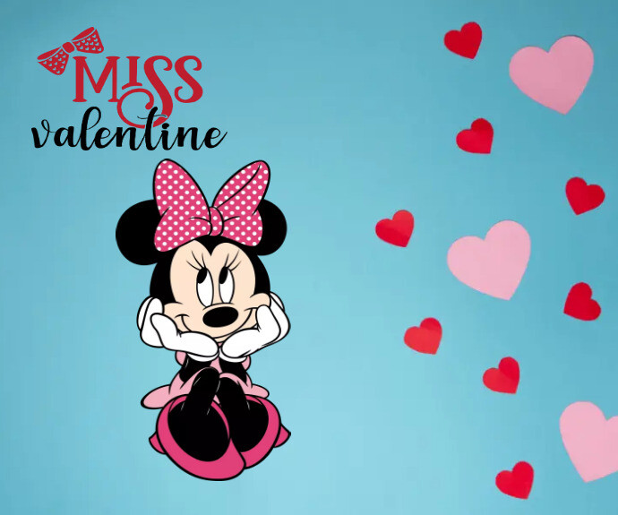 Valentine's Day Card Średni prostokąt template
