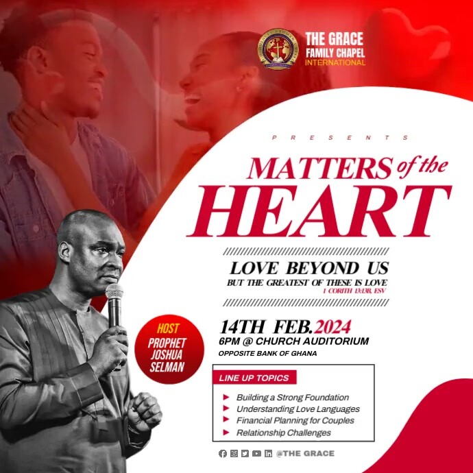 Valentine's Day Church Flyer Template | PosterMyWall