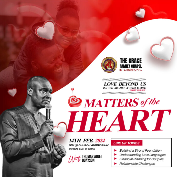 Valentine's Day Church Flyer | PosterMyWall