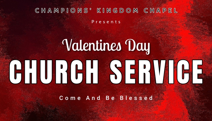 Valentine's day church template Business Card