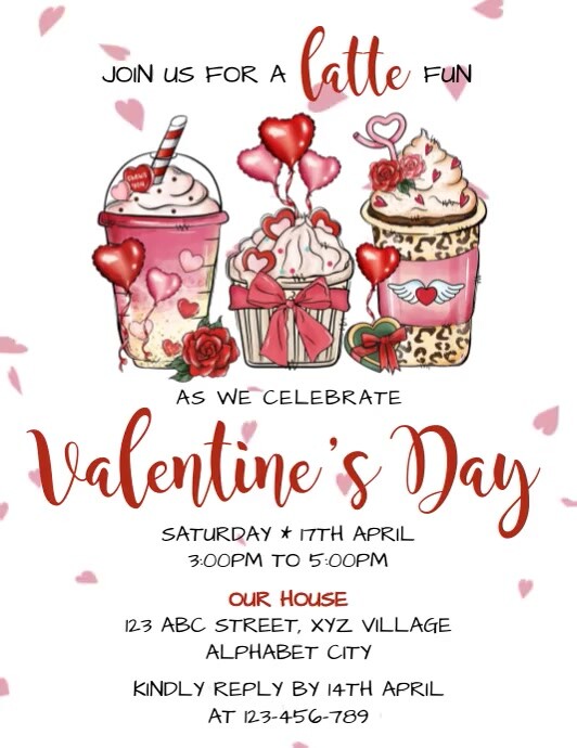 Valentine's Day Ulotka (US Letter) template