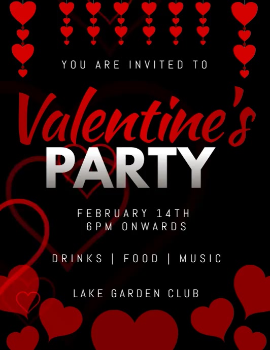 valentine's day Flyer (US Letter) template