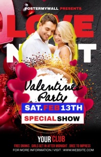 valentine's day Half Page Wide template