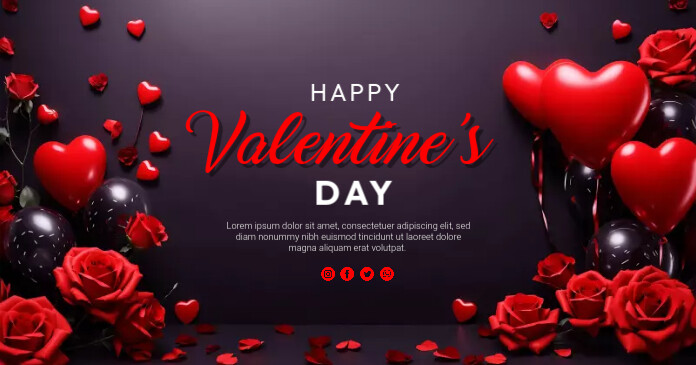 Valentine's Day Facebook Shared Image template