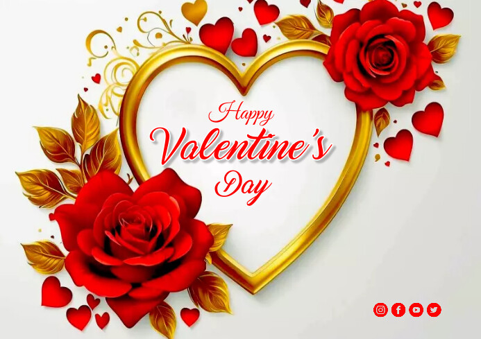 Valentine's Day A4 template