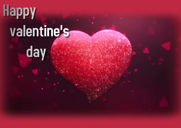 valentine's day Postcard template
