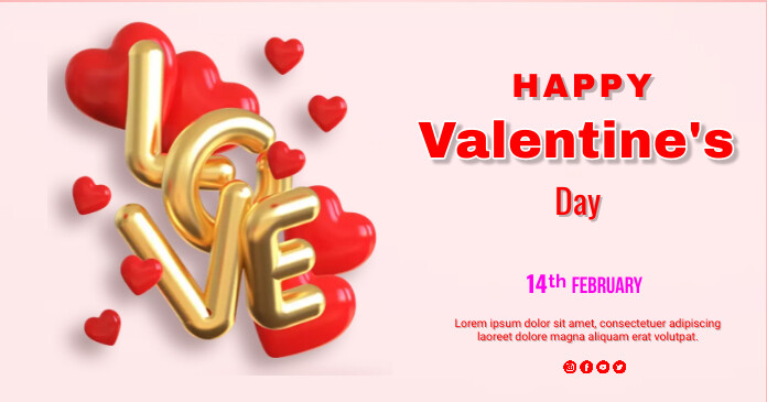 Valentine's Day Obraz udostępniany na Facebooku template