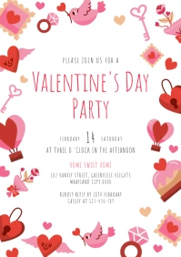 Valentine's Day A4 template