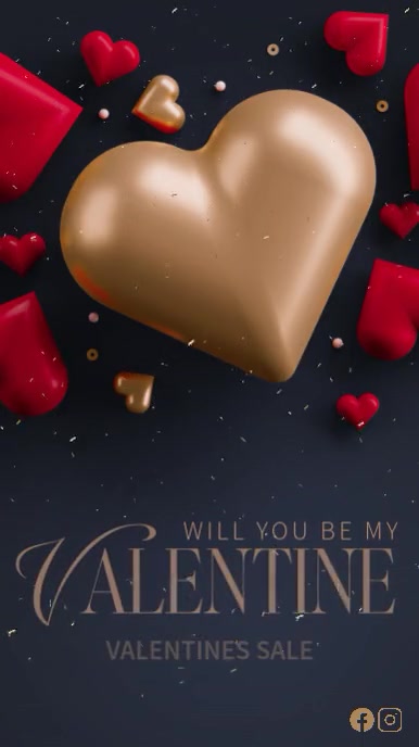 Valentine's Day Facebook Story template