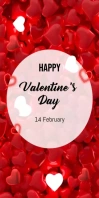 Valentine's Day Roll Up Banner 3' × 6' template