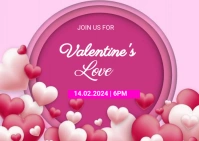 Valentine's day Pocztówka template