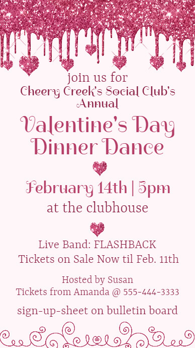 Valentine's Dinner Dance Template | PosterMyWall