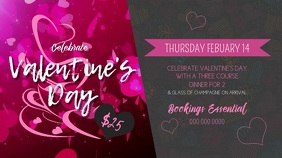 Valentine's Day Dinner Digital Display Video template