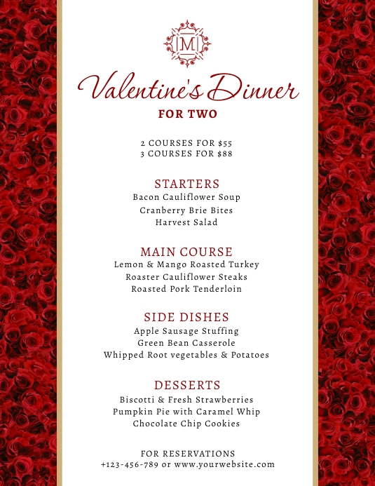 Valentine's Day Dinner Template | PosterMyWall