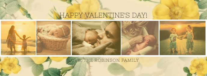 Valentine's Day Facebook Photo Collage template