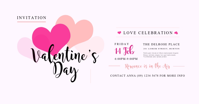 Valentine's Day Facebook Shared Image template