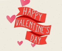 Valentine's Day Floating Hearts สามเหลี่ยมขนาดกลาง template