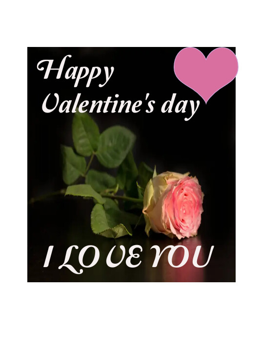 Valentine's day flyer ad template