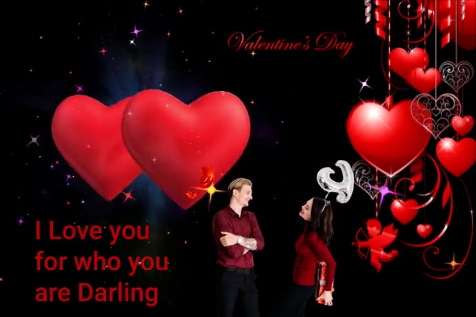 Valentine's day flyer template Etykieta