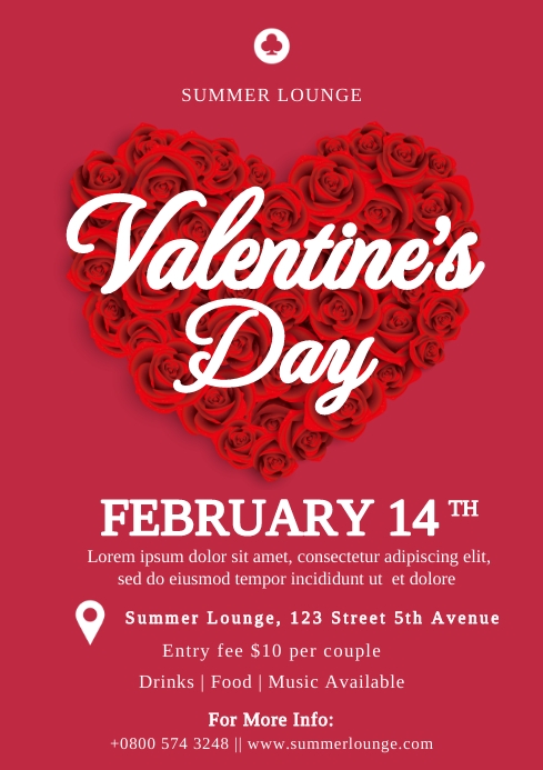 Valentine's Day flyers Template | PosterMyWall