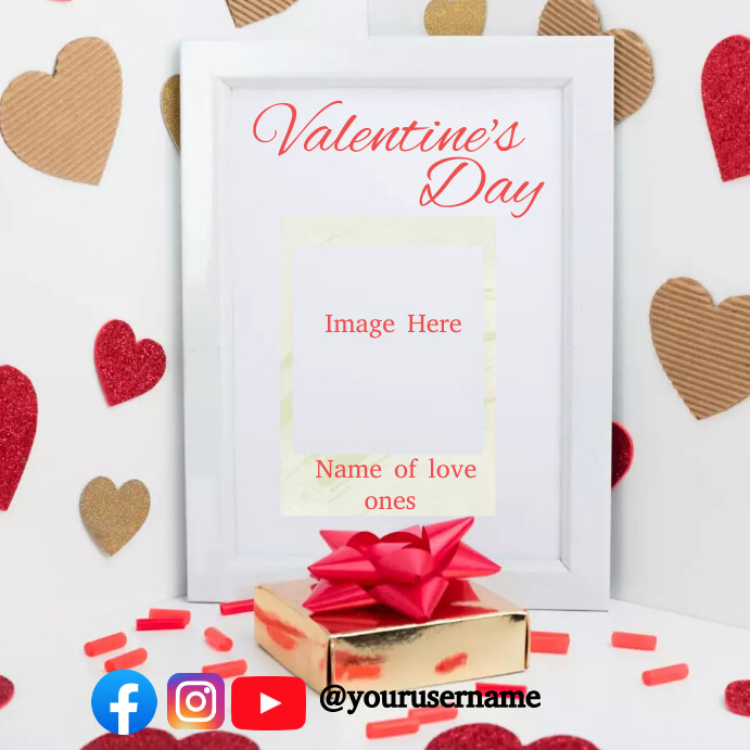 Valentine's Day frame Template | PosterMyWall