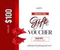 Valentine's day gift card Medium Rectangle template