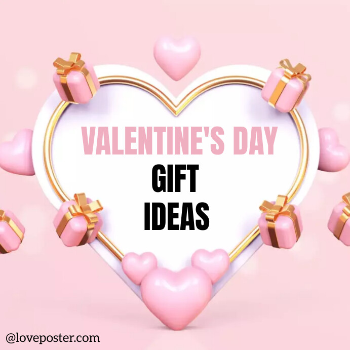 Premium Vector | Happy Valentine's Day Poster With Gift Box And Bow