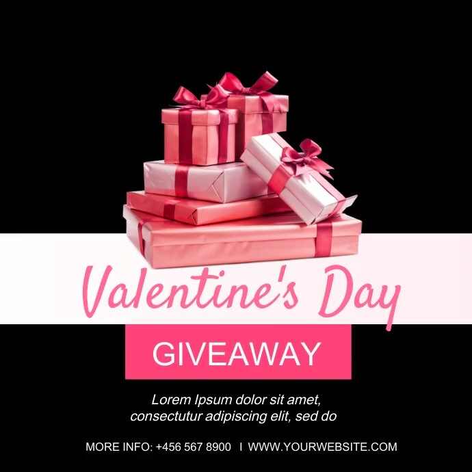 valentine's day giveaway Instagram Post template