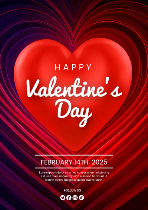 Valentine's Day Greeting Social Media Post Template | PosterMyWall