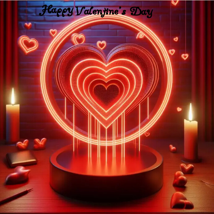 Valentine's day heart shape Template PosterMyWall