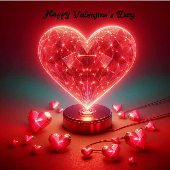 Valentine's day heart shape Template PosterMyWall