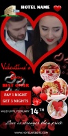 valentine's day hotel best offer template 易拉宝 3' × 6'