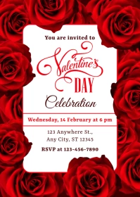 Valentine's Day Invitation A6 template