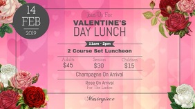Valentine's Day Lunch Digital Display Video template