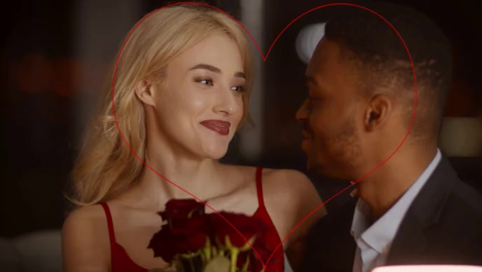 valentine's day night girlfriend boyfriend YouTube Thumbnail template