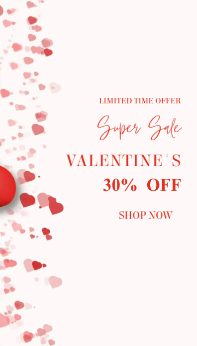 Valentine's Day Offer Business Card Wizytówka template
