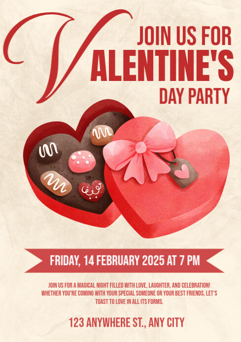 Copy of Valentine's Day Party A4 | PosterMyWall