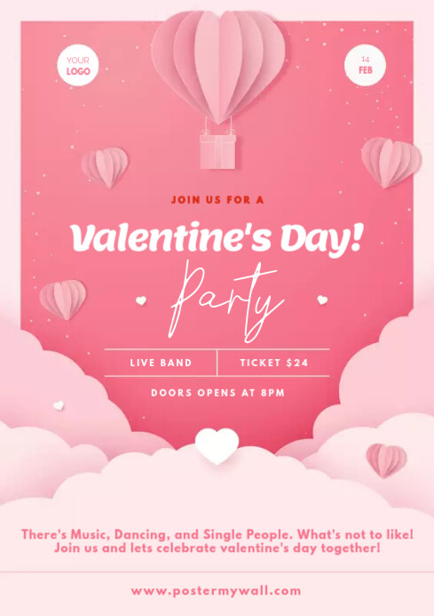 Copy of Valentine's Day Party A4 | PosterMyWall