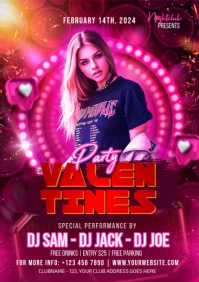 Valentine's day party A4 template