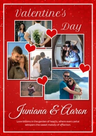 Valentine's day Photo Collage A6 template