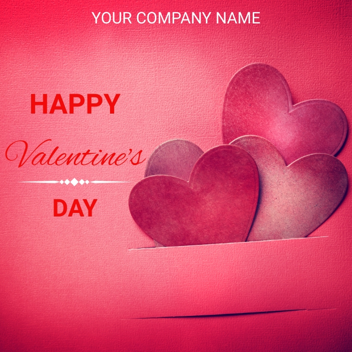 Valentine's Day Post Square (1:1) template