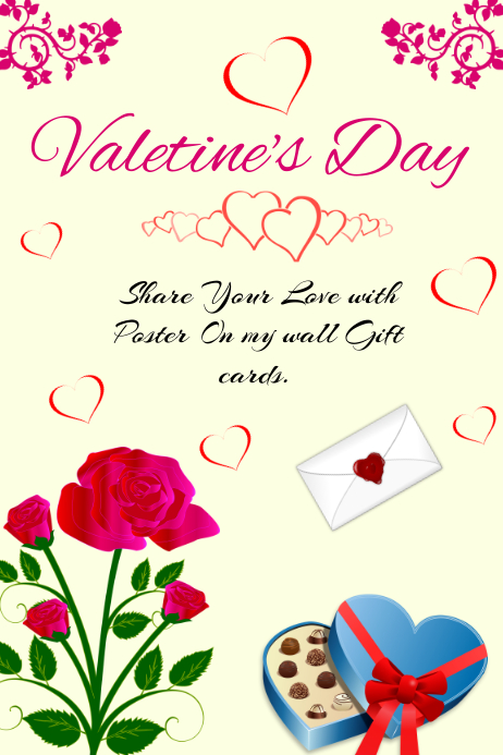 valentine's day poster Plakat template