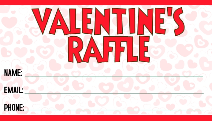 Valentine's Day Raffle Template | PosterMyWall
